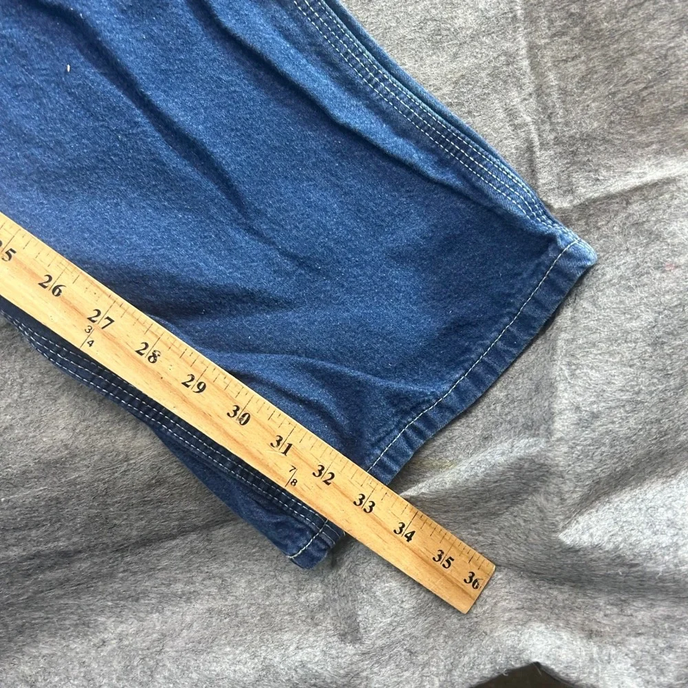 Carhartt Carpenter Jeans Mens 34x34 Blue Dungaree Fit Straight Leg Utility Denim